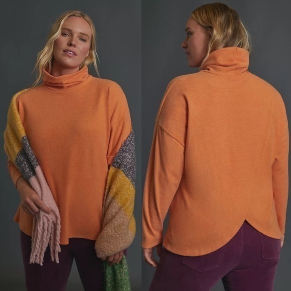Anthropologie Trina Tulip-Back Cowl Neck Top 1X